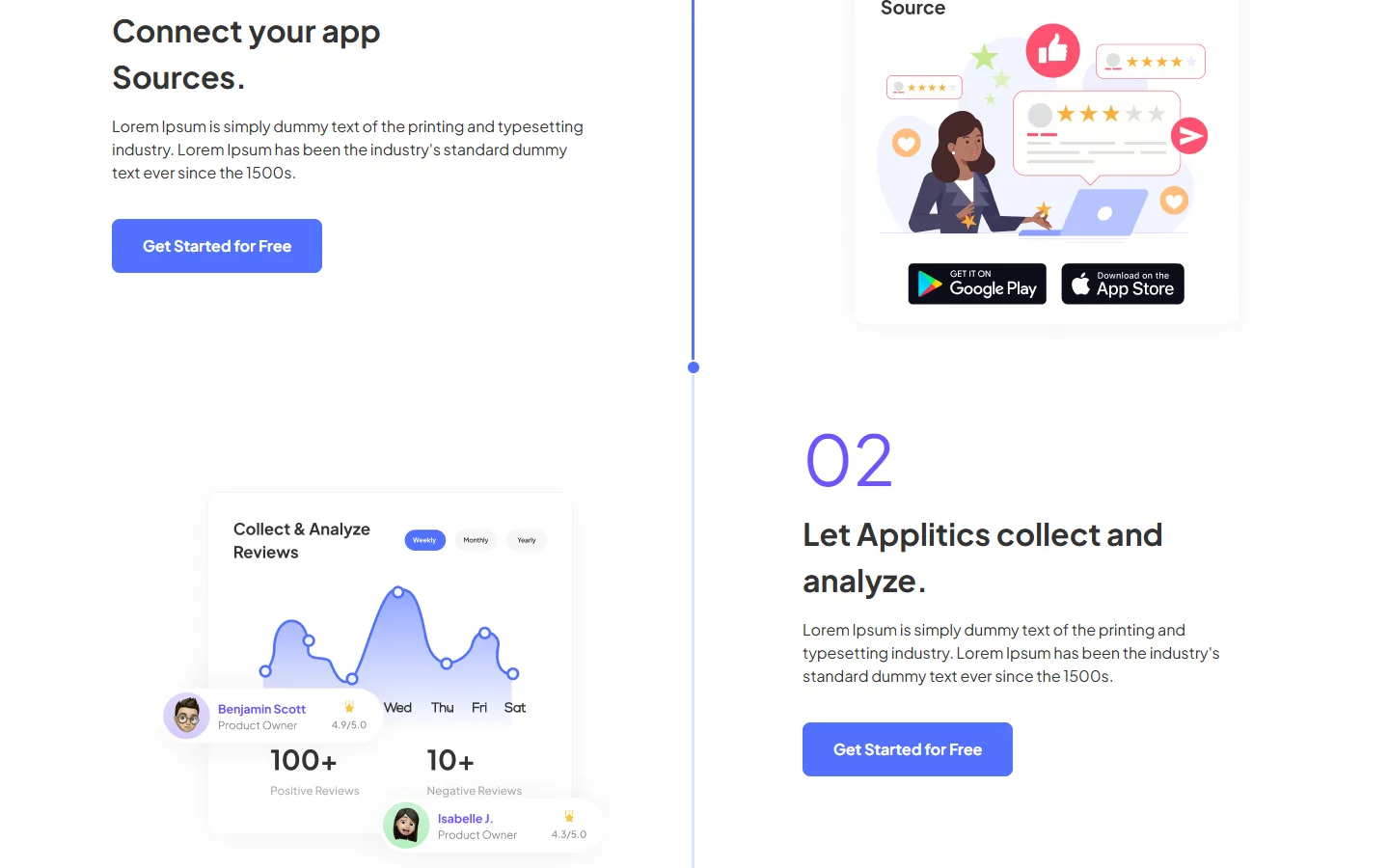Applitics website, screenshot 1